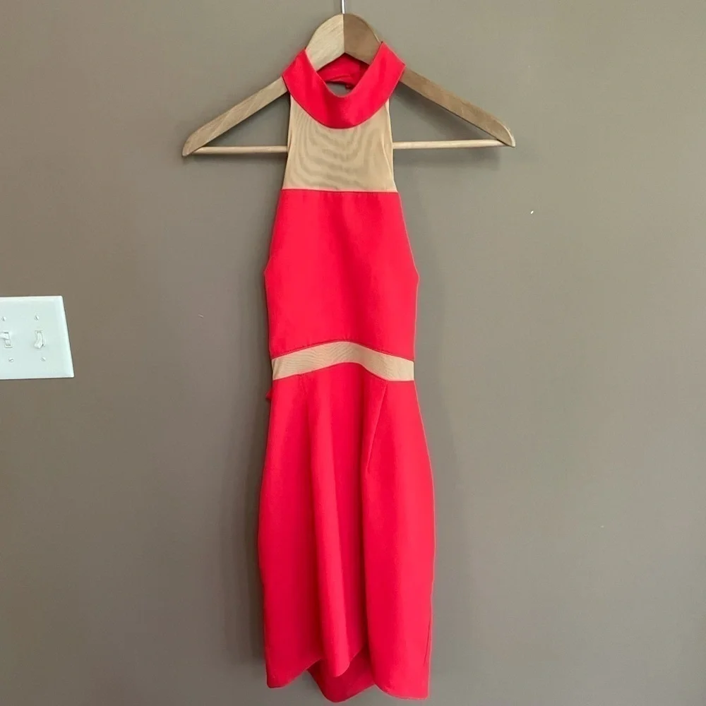 Naven x Revolve Paneled Peekaboo Dress in Red Sz‎ 2